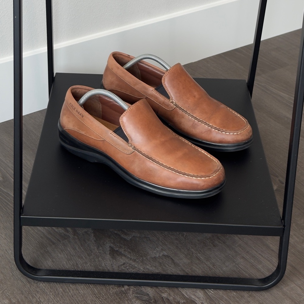 Cole Haan Men's Tan Leather Slip-Ons